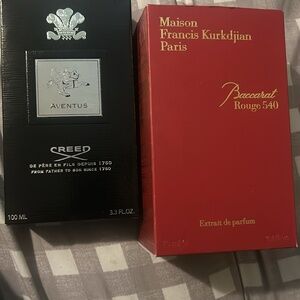 Creed aventus and baccarat cologne